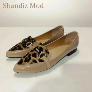 کفش مجلسی زنانه طرح پلنگی کد 7074439 رنگ کرم