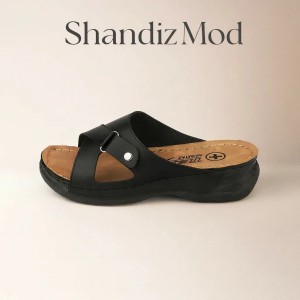 دمپایی بزرگ پا زنانه طرح چسبی کد 04