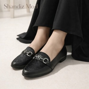 کفش کالج زنانه رویه مخمل طرح ان وای NY کد 7115759