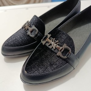 کفش کالج زنانه رویه مخمل طرح ان وای NY کد 7115759