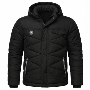 کاپشن مردانه گرم کلاه دار شاندیز مد کد 7167775