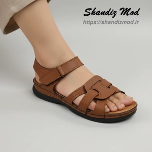 صندل زنانه مدل پاپیونی رنگ قهوه ای کد 7185475