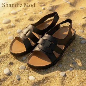 صندل زنانه پشت کشی مدل پاپیونی رنگ مشکی کد 7185502