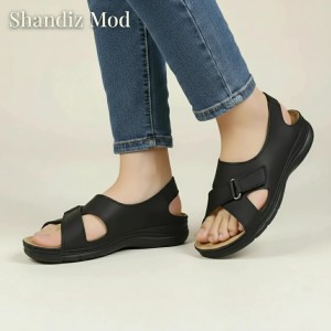 صندل زنانه پشت کش شاندیز مد طرح چسبی کد 7194930