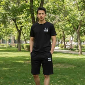 تی شرت آستین کوتاه مردانه مدل 23 رنگ مشکی