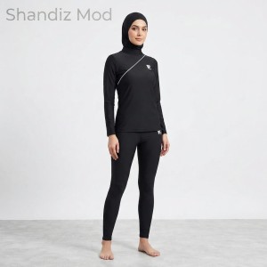 ست تی شرت آستین بلند و لگینگ ورزشی زنانه مدل یوز کد 105