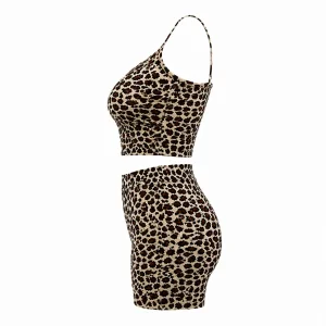 ست تاپ وشلوارک راحتی زنانه طرح پلنگی کد 7374964 فری سایز 40-48