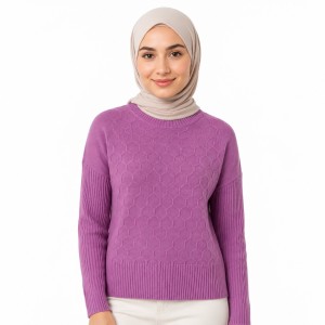 پلیور بافت زنانه شاندیز مد طرح کندو در رنگبندی متنوع کد 7689843