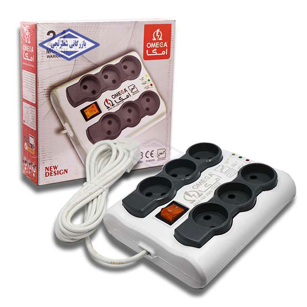 محافظ 6 خانه امگا مدل P6000 کابل 3 متری