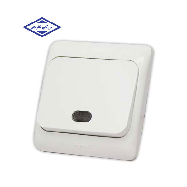 کلید تک پل سفید لگراند مدل دیپلمات با روشنایی