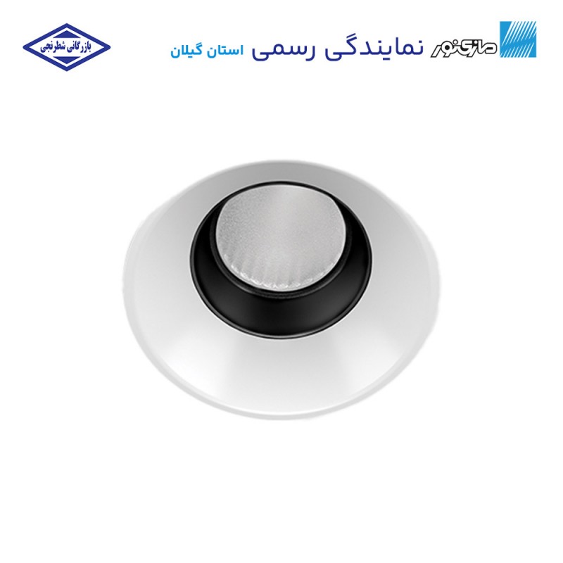 چراغ توکار گرد برق مستقیم 10 وات مدل آرتمیس Trimless مازی نور