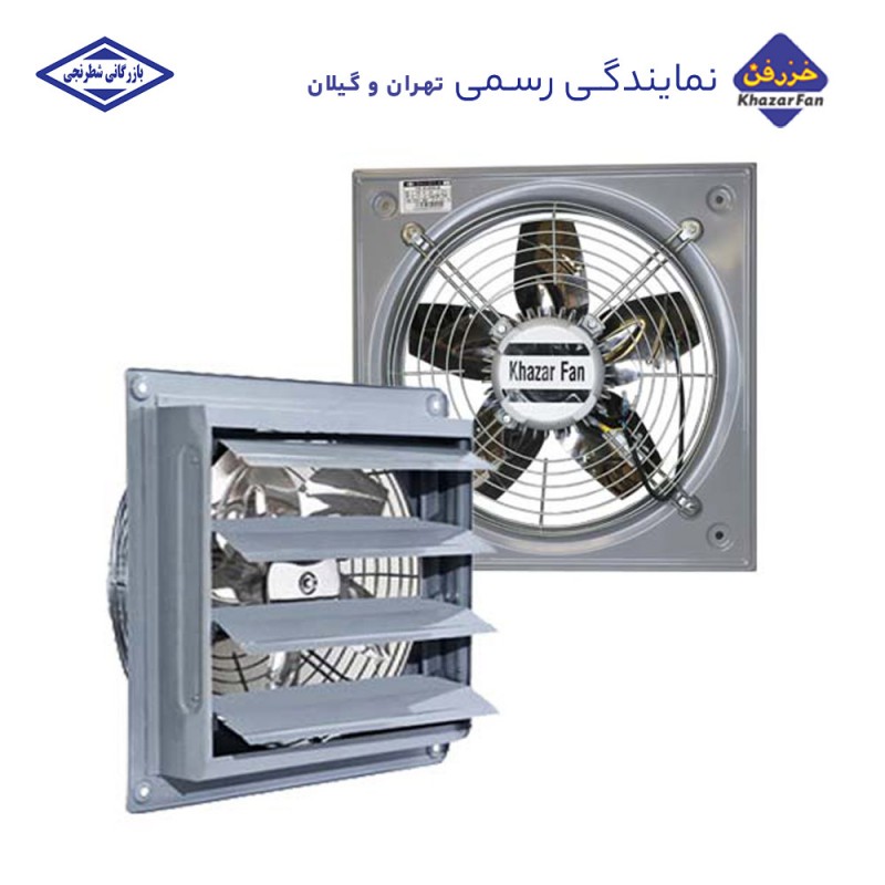 هواکش صنعتی دمپردار 40 تک فاز مدل ECI-SP-400-4S خزرفن