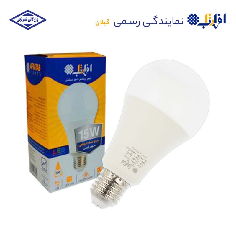 لامپ حبابی 15 وات افراتاب پایه E27 نور سفید