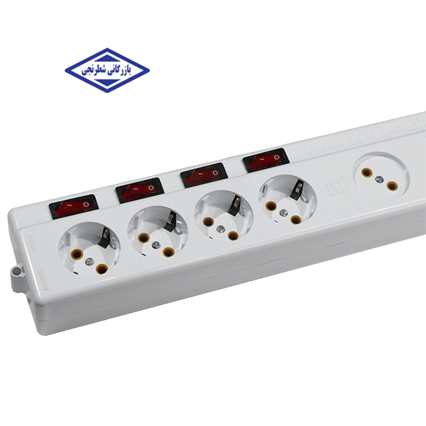 پریز سیار 5 خانه کلید دار فردان الکتریک