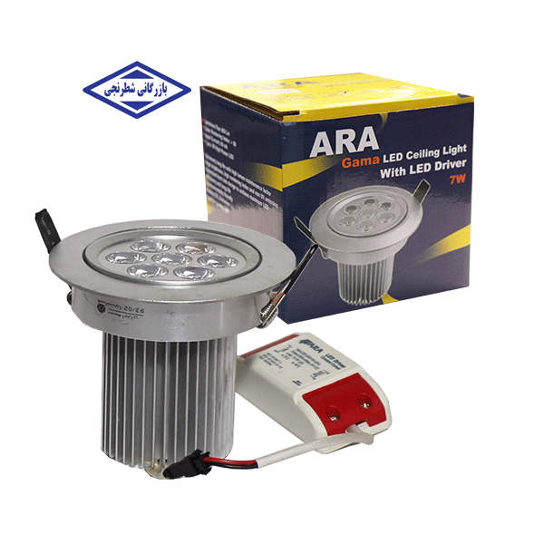 چراغ سقفی LED  سبز 7 وات توکار