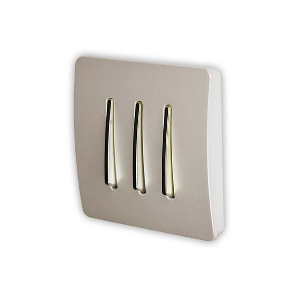 کلید و پریز طرح کریستال صدفی با زه طلایی آسیا