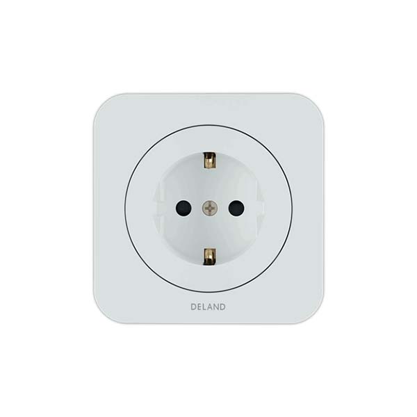 کلید و پریز طرح آدا رنگ سفید دلند