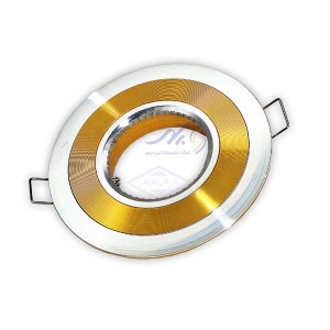 قاب هالوژن نقره ای طلایی فلزی shce