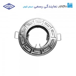 قاب هالوژن آلفا ثابت طرح رومی استیل مازی نور