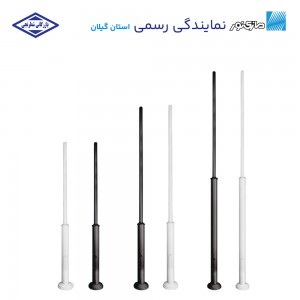 پایه چراغ پارکی آلومینیومی مازی نور سفید و مشکی