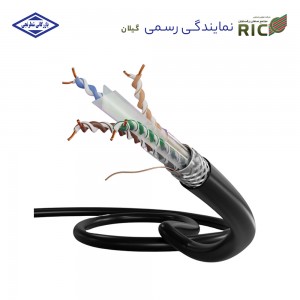 کابل شبکه شیلددار cat6 sftp pe outdoor