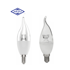 لامپ ال ای دی شمعی شفاف 6 وات لامپ نور