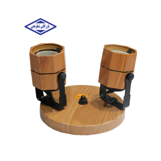 سینی چراغ  سقفی دو شعله طرح چوب شهاب لایت