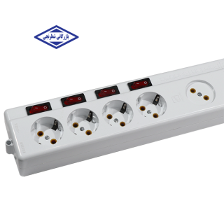 پریز سیار 5 خانه کلید دار فردان الکتریک
