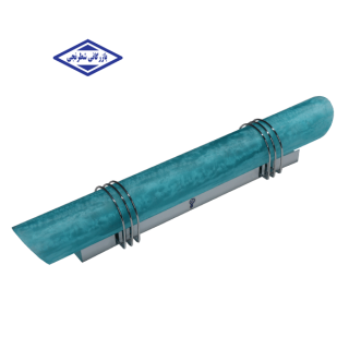 چراغ بالا آینه شیشه آبی