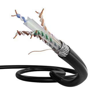 کابل شبکه شیلددار cat6 sftp pe outdoor