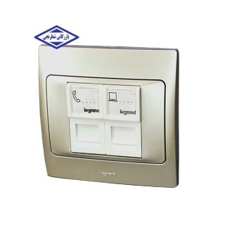 پریز دو ماژول شبکه و تلفن مدل مالیا لگراند