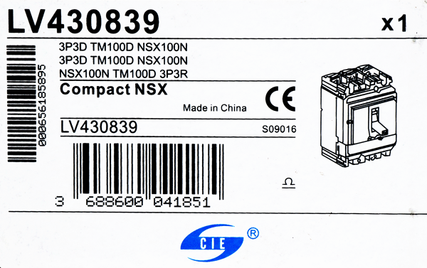 کلید اتوماتیک 63 آمپر سه‌فاز  NSX 100N - سی آی ایی CIE