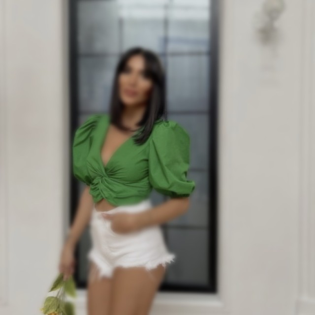 کراپ آستین بلند سبز