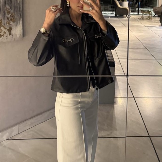 کت چرم تمشک