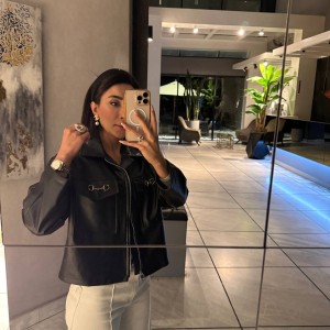 کت چرم تمشک