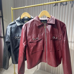 کت چرم تمشک