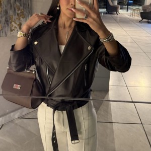 کت چرم موکا