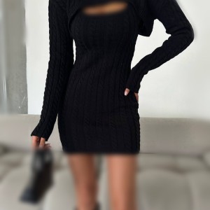 پیراهن بافت مشکی