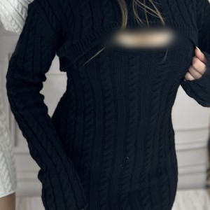 پیراهن بافت مشکی