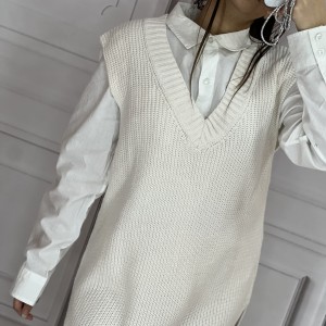 ژیله کرم یقه باز