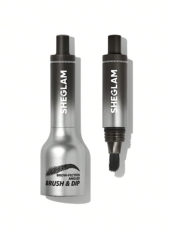 براش زاویه‌دار و ژل ابرو BROW-FECTION  رنگ Charcoal شیگلم SHEGLAM