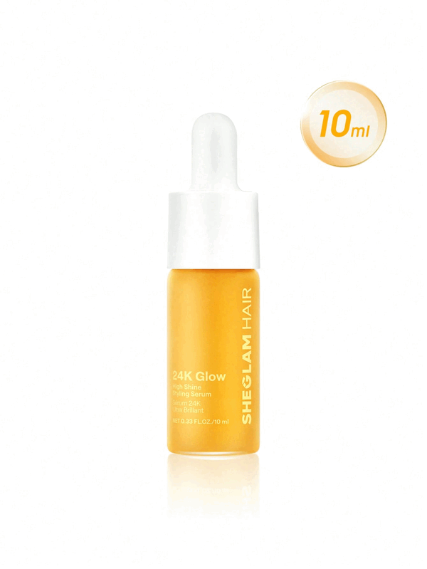 محافظت در برابر حرارت نرم کرده ظاهری براق و ابریشمی ‏24K Glow High Shine Styling Serum  سایز 10ml شیگلم SHEGLAM