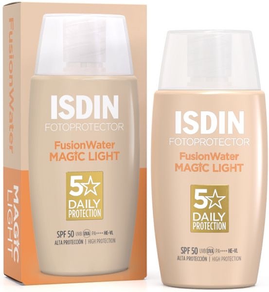 ضد آفتاب ایزدین رنگی مدیوم  فاقد چربی ISDIN Fusion Water Color medium حجم 50 میل -ISDIN
