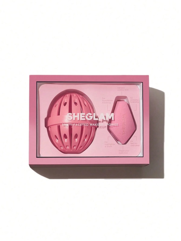اسفنج چند وجهی MULTI-FACETED MAKEUP SPONGE-PINK شیگلم SHEGLAM