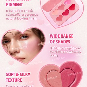 پالت رژگونه کرمی Flush Crush مدل Blushing Bouquet شیگلم SHEGLAM