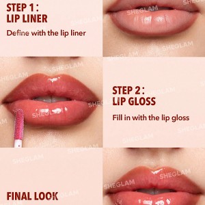 خط لب و برق لب Lip Rules رنگ  By The Book شیگلم SHEGLAM