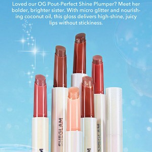 حجم‌ دهنده لب براق Pout-Perfect رنگ Sugar Crystal شیگلم SHEGLAM