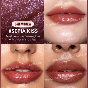 حجم‌ دهنده لب براق Pout-Perfect رنگ Sepia Kiss شیگلم SHEGLAM