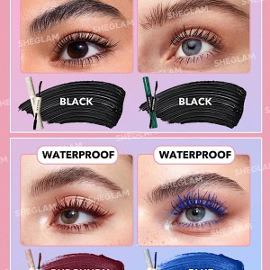 ریمل حجم‌دهنده و بلندکننده All-In-One - ضدآب رنگ  Waterproof Blue شیگلم SHEGLAM