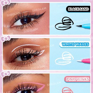 خط چشم ضد آب Waves Make   کالکشن Hello Kitty رنگ ‏White Waves شیگلم SHEGLAM